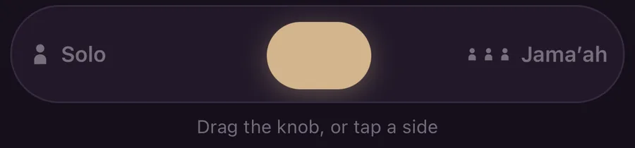 The Solo and Jama'ah dial.